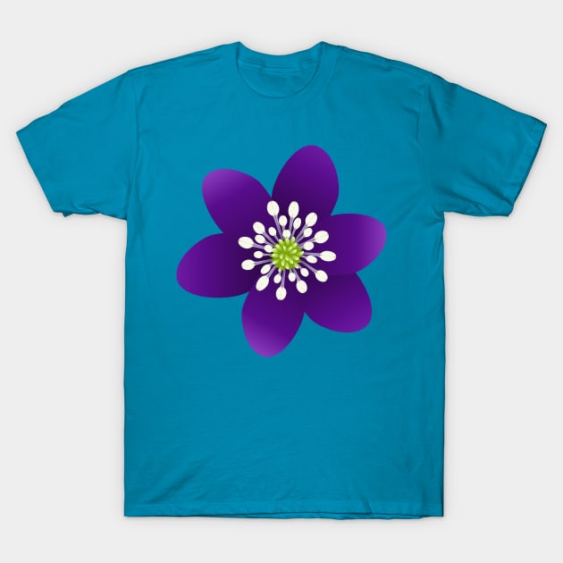 Purple flower T-Shirt by Bwiselizzy